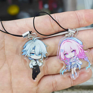 Lote de 2 unidades de cordón para teléfono con colgante de juego, diseño de dibujos animados bonitos, Khaslana Phainon NeiKos496 Cyrene PhiLia093 Demiurge, correa para teléfono móvil y llavero - Product Image 2