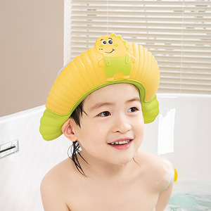 Gorro de ducha para bebé, ajustable, impermeable, con protección para los oídos, diseño de dinosaurio, para el baño de los niños - Product Image 1