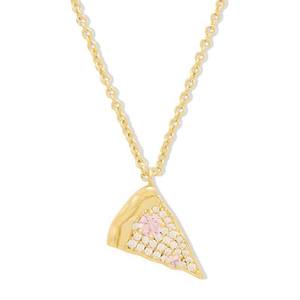 Nuova Collana Gemnel alla Moda Placcata Oro a Forma di Fetta di Pizza - Product Image 1
