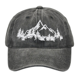 Cappellino da Baseball della foresta degli alberi di montagna cappello da papà per gli uomini delle donne ricamato in cotone campeggio per esplorare i cappelli da esterno - Product Image 1