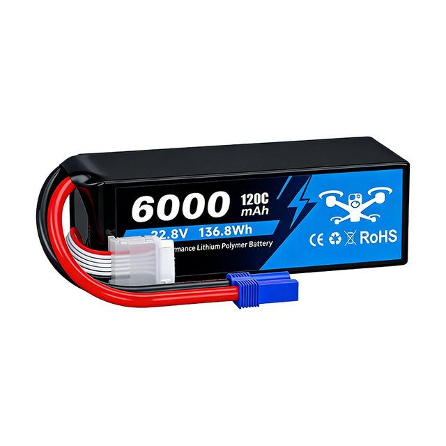 6S 22.8V 6000mAh 100C LiHV High Performance Battery Pack with XT60 for Drones 6000mah/7500mah/10000mah/12000mah