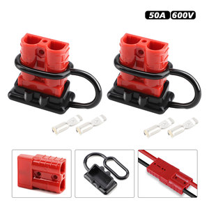 CNSPEED Anderson <b>Plug</b> 50A 600V Red With <b>Rubber</b> Dustproof Design For Lithium Battery Connection - Product Image 5