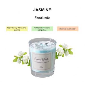 Bougie parfumée en verre, parfums au choix, décoration d'intérieur, bougie longue durée - Product Image 5
