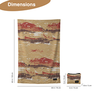 Camping Towel Super Absorbent Quick Dry Sand Free Microfiber Printed Customizable Packed Travel Compact Swimming Beach Hiking