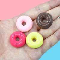 NOUVEAU Arrivée 25MM Cabochons Maison de Poupées Kawaii Douceur Donut Glacé Décoration pour Loisirs Créatifs et Scrapbooking