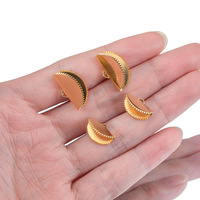 Fermoirs à sertir en demi-cercle courbé en acier inoxydable Cordon en cuir Clip d'extrémité de ruban Collier à faire soi-même Connecteur de bracelet Accessoires de bijouterie