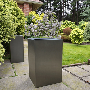 <span class=keywords><strong>Jardinière</strong></span> <span class=keywords><strong>rectangulaire</strong></span> en métal noir, jardinières hautes pour plantes d'extérieur avec trous de drainage pour l'extérieur, l'intérieur, le patio, la terrasse - Product Image 5
