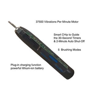 <span class=keywords><strong>Brosse</strong></span> <span class=keywords><strong>à</strong></span> dents sonique électrique en <span class=keywords><strong>bambou</strong></span> <span class=keywords><strong>rechargeable</strong></span> IPX7 avec étui de voyage et poils doux en charbon de bois - Têtes de <span class=keywords><strong>brosse</strong></span> biodégradables - Product Image 2