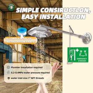 Acero inoxidable Ducha <span class=keywords><strong>DE</strong></span> SEGURIDAD <span class=keywords><strong>Lavaojos</strong></span> Estación <span class=keywords><strong>de</strong></span> ducha <span class=keywords><strong>de</strong></span> emergencia montada en la <span class=keywords><strong>pared</strong></span> - Product Image 2