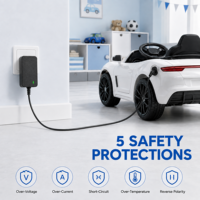 Chargeur de batterie 12V 2000mA pour véhicule électrique pour enfants, chargeur de batterie au plomb pour voiture jouet, SUV à roulettes, cordon jack DC 5,5 mm