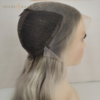 Peluca de Cabello Humano Europeo Virgen con Frente de Encaje sin Pegamento para Mujer, Peluca Judía con Encaje Suizo, Liso Natural, Rubio Balayage