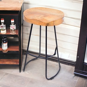 Modern High Quality <b>Dining</b> Bar <b>Stool</b> Stylish Metal Wood Furniture for Kitchen Hotel and Living Room Custom Counter Height - Product Image 6