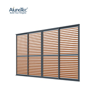 Panneau coulissant à lamelles AlunoTec, pare-soleil, imperméable, en aluminium