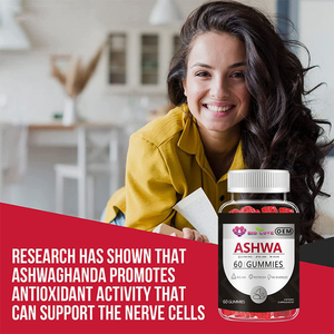 Vente chaude d'usine Gummies à l'ashwagandha 1500 mg 60 pièces Gummies à l'ashwagandha Sommeil Mémoire Immunité Amélioration de l'énergie Compléments alimentaires - Product Image 2