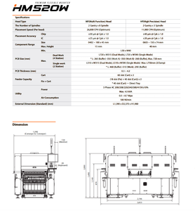 Máquina de selección y colocación Hanwha SMT de segunda mano de alta calidad Máquina de montaje de chips Hanwha HM520W para línea de montaje de PCB SMT LED - Product Image 5