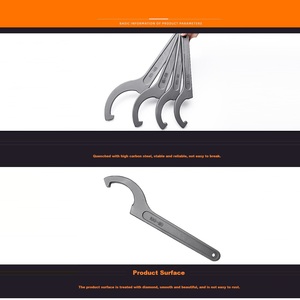 Multi-<strong>functional</strong> Hand <strong>Spanner</strong> Tool <strong>Adjuster</strong> Pre-Load Hook C <strong>Spanner</strong> for Motorcycle Bike ABSorber Shock hook shape wrench - Product Image 5