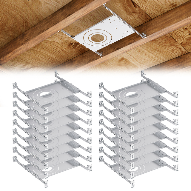 New Construction 3/4/6 Inch LED Recessed Lighting Kits Bracket Galvanized Steel Wall Bracket Hanging Bars Mounting Plate Bracket