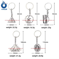 Porte-clés souvenir de voyage personnalisé Mexique, Cancun et Itza, Las Coloradas, Riviera Maya, pendentif en alliage