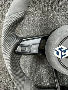 Para <span class=keywords><strong>Audi</strong></span> A3 S3 <span class=keywords><strong>RS3</strong></span> A4 S4 RS4 A5 S5 RS5 B9 B9.5 Volante de coche de fibra de carbono verdadero Interior automotriz - Product Image 2