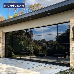 Puertas de Garaje Enrollables Eléctricas Plegables RICHOCEAN, Puertas de Garaje Personalizadas de Aluminio y Vidrio Impermeables para Villas - Product Image 1
