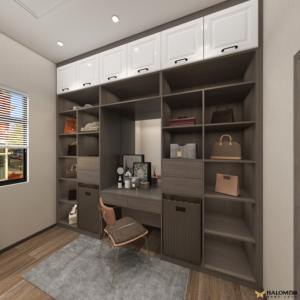 Armario Extensible de Madera Moderno y Minimalista 2024 para Dormitorio y Sala de Estar con 5 Cajones, Blanco, para Taller - Product Image 6