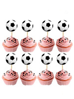 Décorations de fête à prix d'usine : Ensemble de toppers pour cupcakes sur le thème du football rose – Idéal pour baby shower et anniversaire