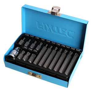 FIXTEC Juego de 15 puntas Torx T20 T25 T30 T40 T45 T50 T55 de 1/2 pulgada para extracción de tuercas, FHS051015TM - Product Image 2