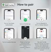 Traceur plat double système compatible Apple Find My et Google Find Hub, étiquette anti-perte pour actifs, vente en gros
