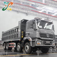 Camion benne minier poids lourd Shacman 8x4 d'occasion avec moteur diesel Weichai FAST, caméra arrière et vérin hydraulique, direction à gauche