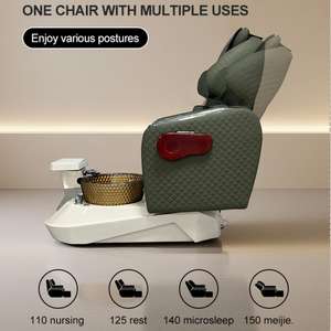 Moderno y Lujoso Conjunto de Silla de Pedicura con Masaje de Pies, sin Plomería, Respaldo Reclinable para Salón de Belleza y Muebles de Salón de Uñas - Product Image 3