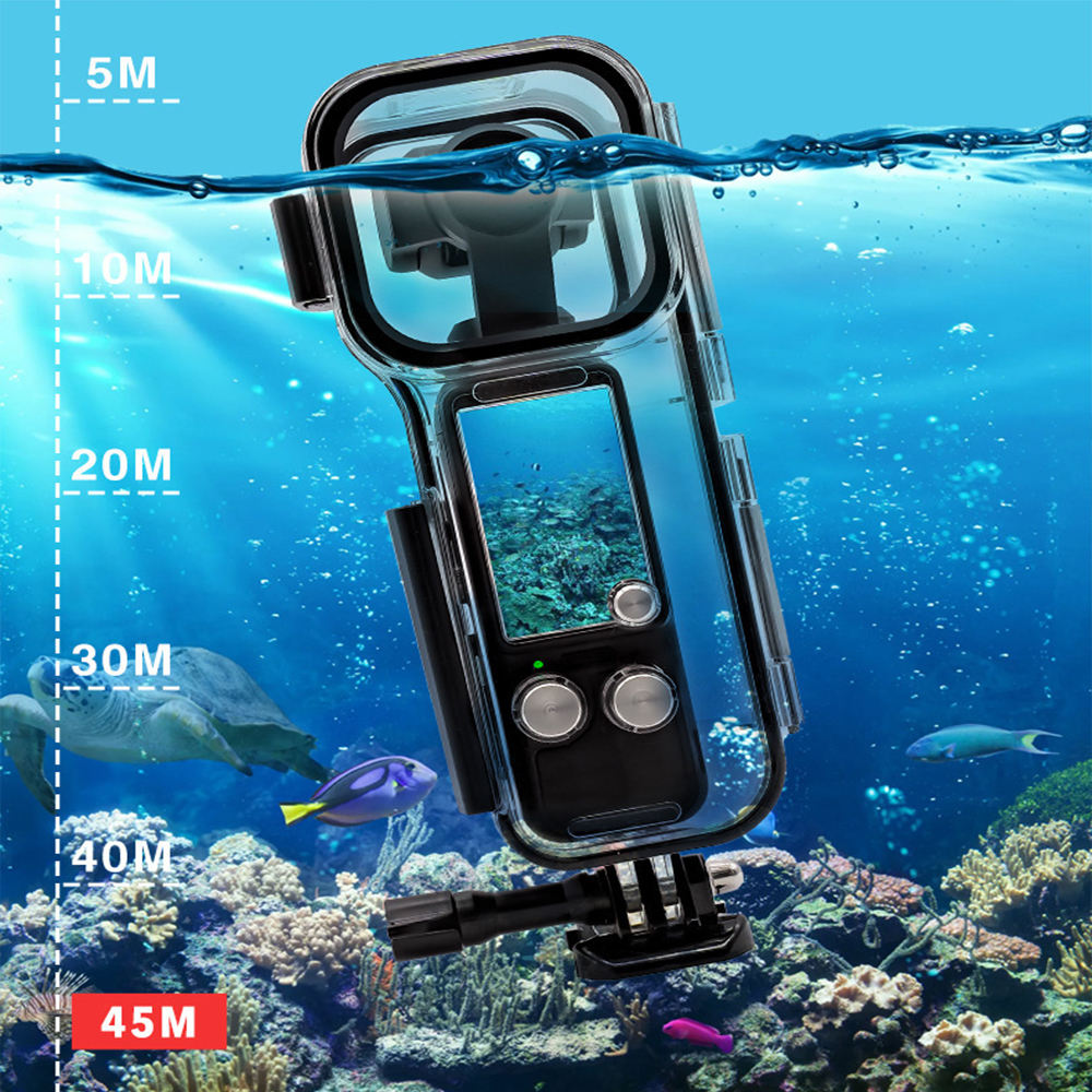 For DJI OSMO Pocket 3 Sport Camera Accessories 45M Underwater Waterproof Case for Diving for Action & Sports Shooting