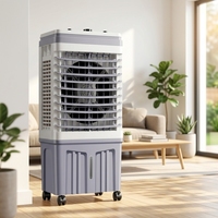 Ventilateur rafraîchisseur d'air portable FJ-820DL avec télécommande, 4500 CMH, avec bac à glace, 3 vitesses, oscillant, pour chambre et bureau