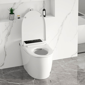 Toilette intelligente tout-en-un pour la maison avec chasse d'eau automatique et anti-éclaboussures, séchage automatique, commande vocale via télécommande sans fil - Product Image 4