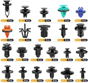 680 pièces voiture plastique automobile poussoir retenue panneau de porte garniture Clips et Auto carrosserie attaches assortiment garde-boue Rivet pare-chocs C0550