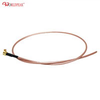 Câble coaxial RF MCX mâle à angle droit 75 ohms pour câble coaxial flexible RG179, faible atténuation, transmission de signal stable