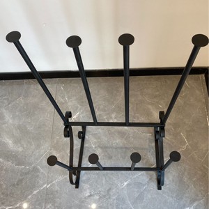 Modern Wrought Iron Shoe Rack Black Portable Boot Storage Rack Household Tall Shoe Organizer MX01 - Product Image 2