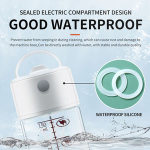 FINDNICE Mini Tasse à Mélange Automatique en Verre Borosilicate 160ml, Logo Personnalisé Minimaliste, Étanche, Anti-Fuite, Expédition en 48H, Articles de Boisson - Product Image 2