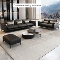 Canapés de salon modernes et minimalistes, grand format, écologiques, durables, en éponge haute résilience, en cuir PU carré