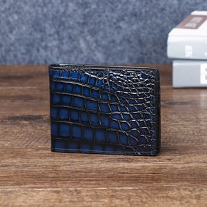Sacs à main de luxe pour femme, étui d'identité motif crocodile vieilli, format <span class=keywords><strong>mini</strong></span> portefeuille pratique pour <span class=keywords><strong>le</strong></span> rangement des cartes - Product Image 2
