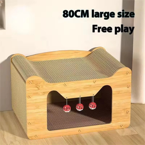 Duurzame verticale kattenboom van golfkarton, slijtvast krabplank, krabhuis voor binnen, woonkamer - Product Image 2