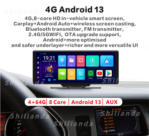 10,26 pulgadas pantalla táctil 4G Android OS CarPlay camión DVR 4G Android Os Carplay coche Dashcam para camión con Carplay y androidd Aut - Product Image 2