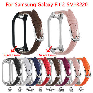 Tschick – bracelet de montre en cuir véritable pour <span class=keywords><strong>Samsung</strong></span> Galaxy <span class=keywords><strong>Fit</strong></span> <span class=keywords><strong>2</strong></span> SM-<span class=keywords><strong>R220</strong></span>, bracelet de remplacement pour Galaxy <span class=keywords><strong>Fit</strong></span> <span class=keywords><strong>2</strong></span> - Product Image 2