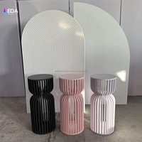 LEDA Fournitures de décoration de mariage, socle de présentation de desserts, socle rond en acrylique PVC blanc pour gâteaux