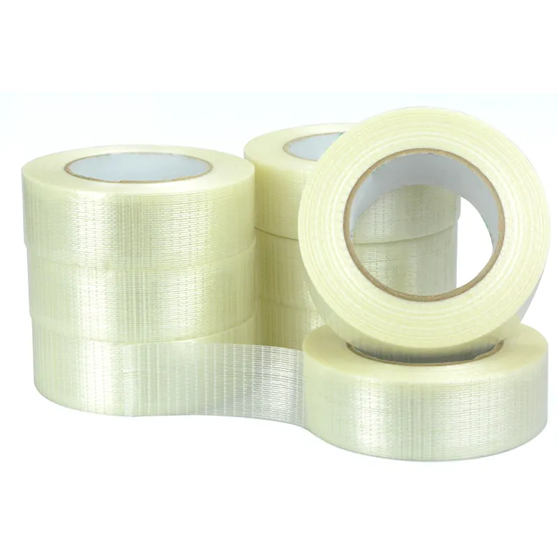 Dung Môi Keo Bán Nóng Sợi Thủy Tinh Chéo Dệt Mạnh Mẽ Dính Bi-directional Filament Tape