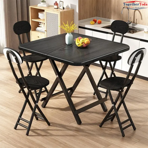 Mesa de Comedor Plegable Cuadrada de Madera Moderna para Exteriores, Ideal para Hoteles, Salas de Reuniones, Eventos al Aire Libre y Cafeterías - Product Image 6