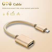 Câble adaptateur OTG mâle-femelle USB de type C vers USB 3.0 avec matériau tressé en nylon pour appareil photo et ordinateur