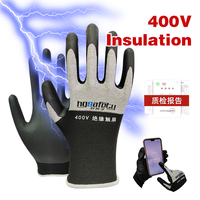 Écran industriel tactile haut confort respirant Nylon électrique isolé antistatique stérile résistant à la déchirure gants de sécurité 400V