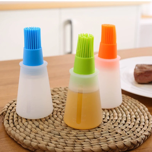 1PC Silicone Oil Bottle Brush Dispenser with Barbecue Oil Brush Portable Outdoor <b>BBQ</b> Accessory Kitchen Baking Gadget - Product Image 5