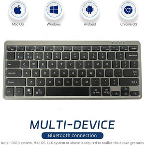 New Wireless BT Travel Keyboard Ergonomic Scissor Switch Foldable Cover Stand Ultra Thin Rechargeable Keyboard for Tablet - Product Image 4