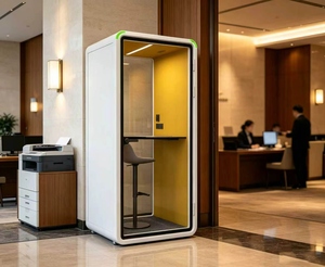Single Person Sound Isolation Office <b>Pod</b> Indoor Acoustic Phone Booth Privacy Cabin For Private Calls & Focus Work - Product Image 1